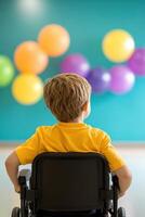 Embracing diversity in education through innovative inclusion approaches in a vibrant classroom setting photo