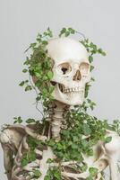 Intertwined bones and greenery in a striking portrayal of the connection between nature, health, and osteoporosis awareness photo