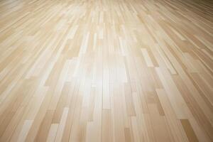 High quality studio background featuring a light wooden floor with natural lighting and sharp details photo