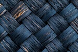Intertwined threads form a unique abstract tapestry background with dark silhouettes photo