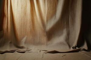 Textured linen fabric studio backdrop with realistic lighting for creative projects photo