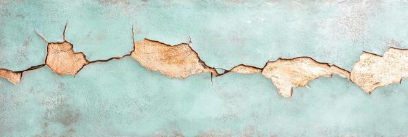 Aged copper patina reveals intricate textures and patterns in a minimalistic illustration of verdigris photo