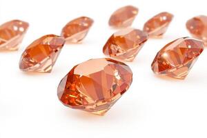 Stunning sunstone collection with sharp details and realistic lighting on a clean background photo