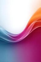 Vibrant waves in a dynamic design creating a colorful backdrop for creative expressions photo