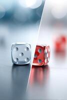 Contrast of gambling thrill and consequences depicted through vibrant visuals highlighting addiction struggles photo