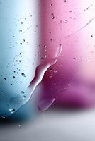 Bright and colorful glass surfaces with playful smudges create a lively and energetic atmosphere photo