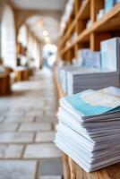 Vibrant garage filled with neatly organized maps and atlases creating a dynamic and inviting atmosphere photo