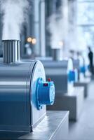 Close-up view of steam generators showcasing equipment features and usability in a modern facility photo