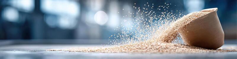 Dynamic processing of grains in a bright factory setting with focus on production and quality control photo