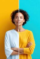 Contrast between cultural norm adherence and celebration of diversity in an engaging visual representation photo