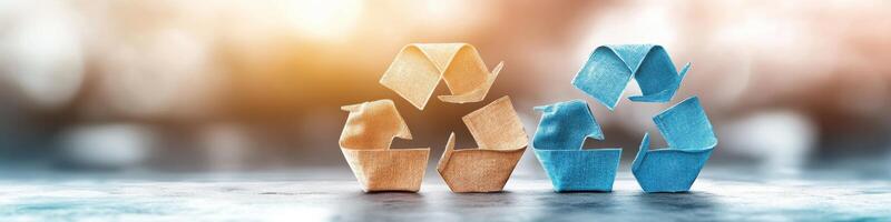 Innovative recycling practices by diverse workers in a textile facility focusing on sustainable solutions photo