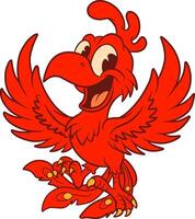 A simple illustration of a firebird or red phoenix. vector