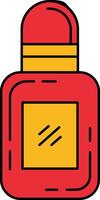 isolate illustration of a nail polish bottle vector