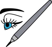 isolate illustration of an eyeliner vector