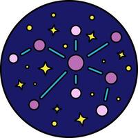 isolate illustration of a starry sky vector