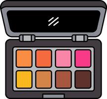 isolate illustration of an eyeshadow palette vector