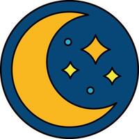 The moon with stars beside it vector