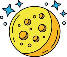 isolate illustration of a full moon vector