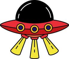 isolate illustration of a spaceship vector