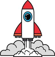 illustration of a space shuttle launch vector