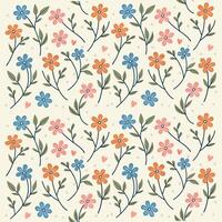 Seamless Floral Pattern Background for Textiles and floral digital background, vector