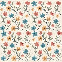 Seamless Floral Pattern Background for Textiles and floral cream background design, vector