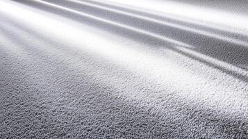 A white carpet with sunlight shining through it photo