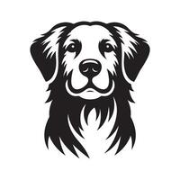 Modern Canine Silhouette Drawing Friendly Pet Character Emblem Ideal vector