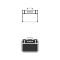 Set of Minimalist Briefcase Icons vector