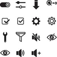 Various icons on a white background vector