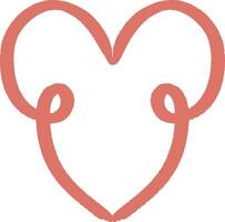 Loop Heart Line Drawing vector