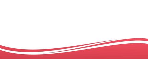 Minimalist abstract background with red curves vector