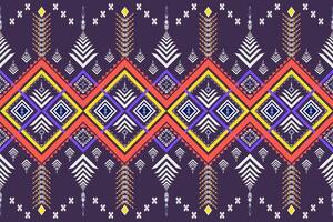 Bright Aztec ethnic pattern stripes geometric vector