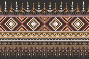 Retro Aztec fabric ethnic pattern. Traditional abstract in red background vector