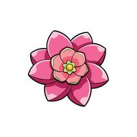 Stylized pink flower blossom isolated on a white background vector