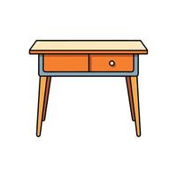 Cartoon desk with drawers graphic element illustration design vector