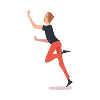 Man Stumbling and Falling Down Forward Cartoon Style Illustration on White Background vector