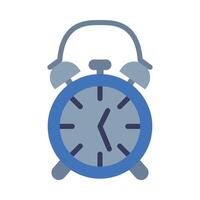 Retro Alarm clock Flat Style Illustration on White Background vector