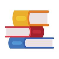 Stack of Colorful Books, Reading and Education, Back to School Concept Flat Style Illustration vector