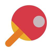 Red Racket for Playing Table Tennis or Ping Pong Flat Style Illustration on White Background vector