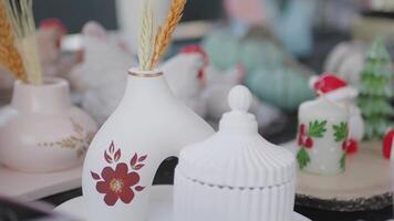 Unique decorative items on display at local craft fair video