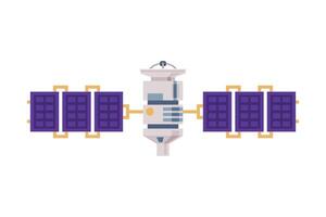 GPS Satellite, Modern Technologies for TV and Radio Broadcasting, World Global Net Flat Style Illustration vector