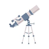 Telescope, Astronomer Equipment for Explore and Observe Space and Galaxy Flat Style Illustration on White Background vector
