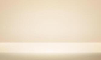 Beige Cream background. Minimal 3d shelf. Room in the 3d. For backdrop, wallpaper, background. Space for text. illustration. vector