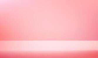 Empty pink studio room background. Empty Room Studio with table. Space for selling products, backdrop, wallpaper, background, text. Gradient table. illustration. vector