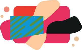 Colorful Abstract Shapes Background Design Illustration with Geometric Elements vector