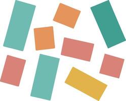 Colorful Rectangles on White Background Abstract Illustration vector