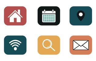 Set of Flat Icons for Web and Mobile Applications vector