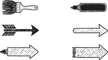 Pack of Hand Drawn Arrows for Every Use Case vector