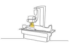 Continuous Line Xray Equipment vector